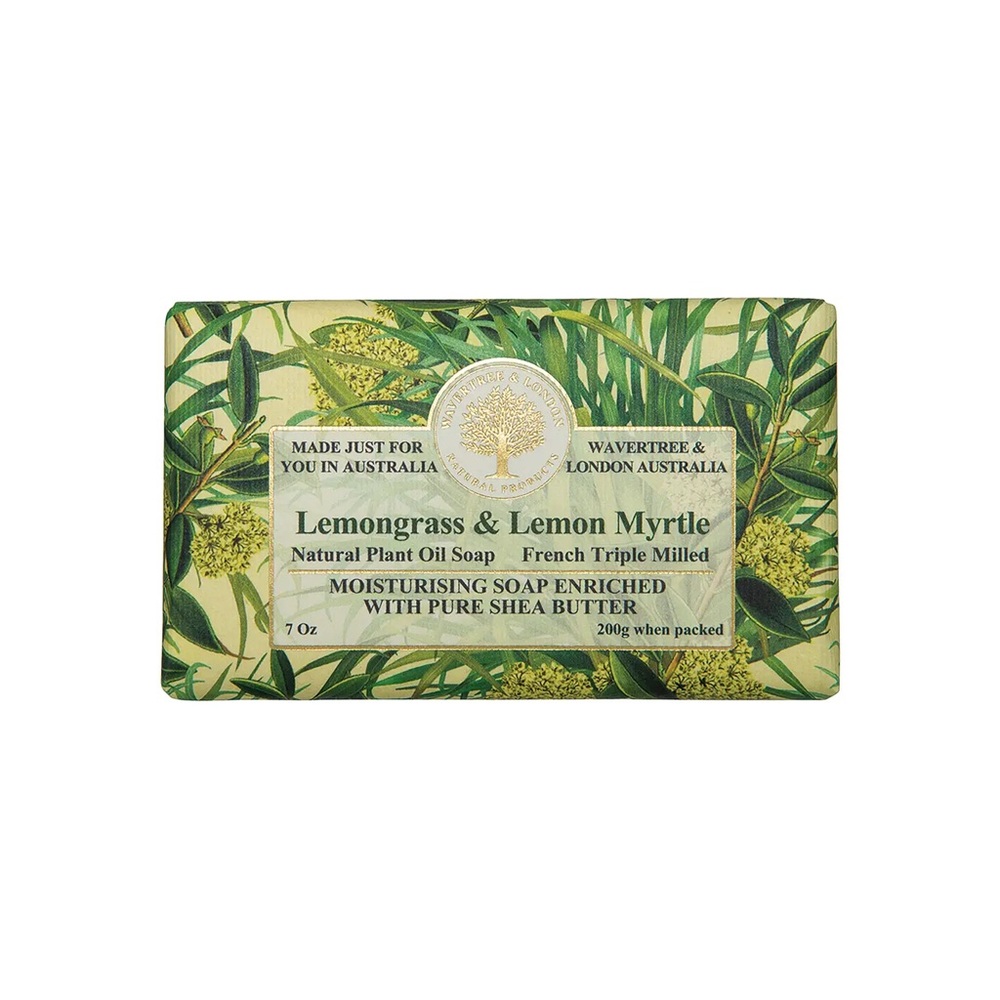 Wavertree & London Lemongrass/Lemon Myrtle Luxury Hand & Body Soap Bars Set of 8